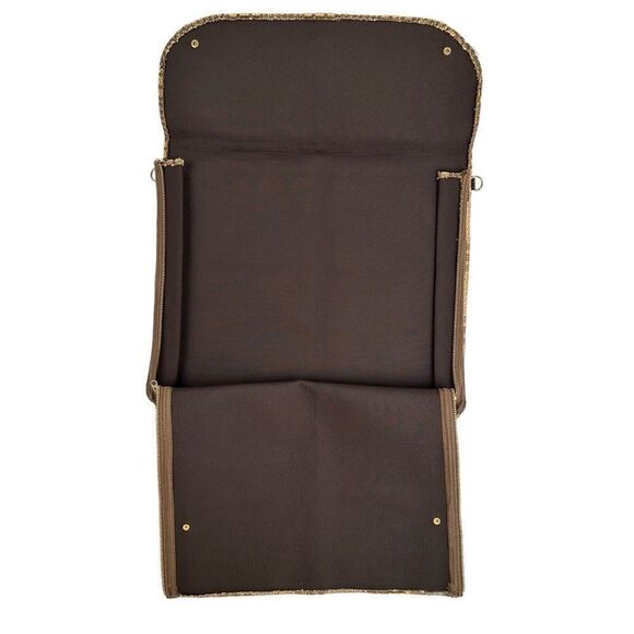 Vintage 60s 70s Woven Checkered Garment Bags Talon Zippers - Picture 5 of 10